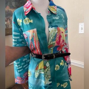 Tropical Dress or Bathing suit Coverup sz 2X